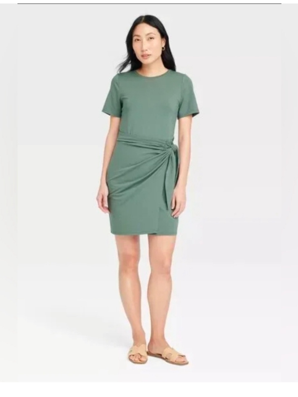 a new day Green Mini Dress with Side Knot